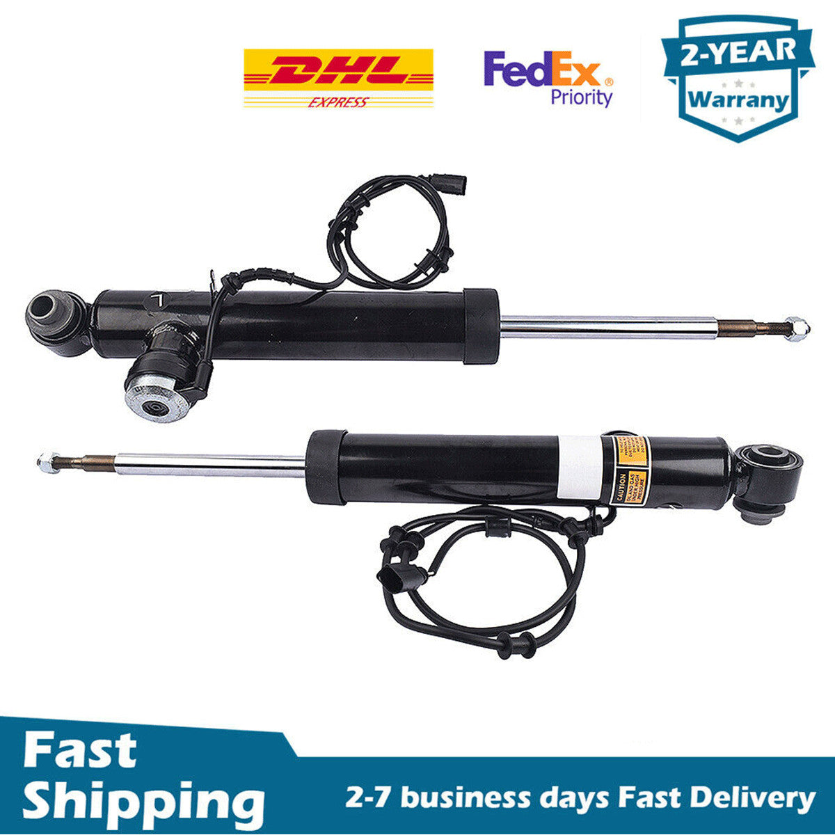 Pair Rear Shock Absorbers w/Electric Fit for Hyundai for Genesis 2007-16 Equus 2011-16