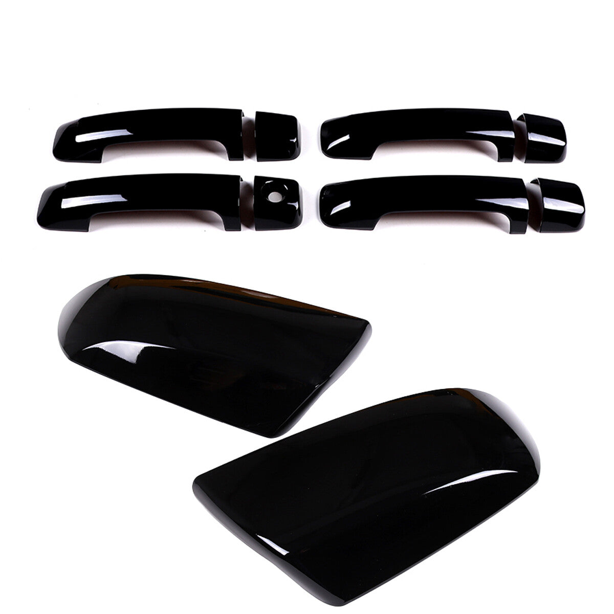 Suitable for 07-21 Tendera Crew Gloss Black Door Handle Covers + Mirror Covers (6 pieces) n