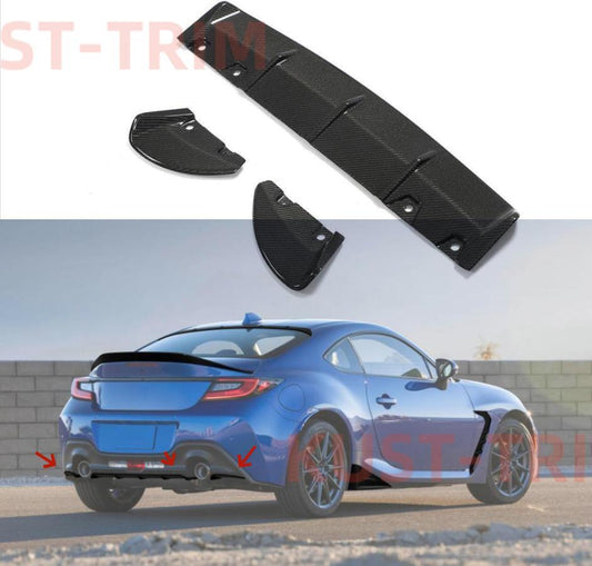 NEW for SUBARU BRZ for TOYOTA GR86 22-23 Carbon Fiber Rear Bumper Diffuser Lip cover Q