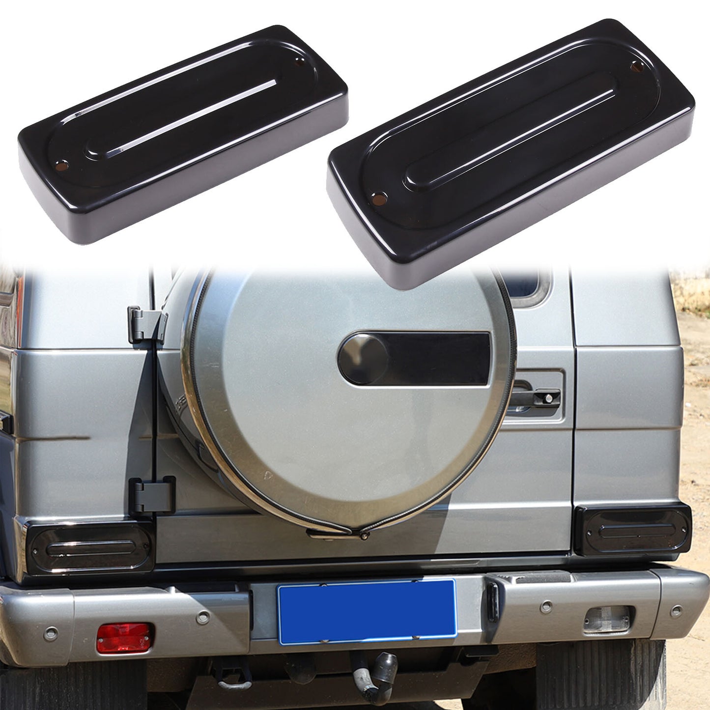 Smoked Black Taillight Cover Frame for W463 G-Class G500 AMG n