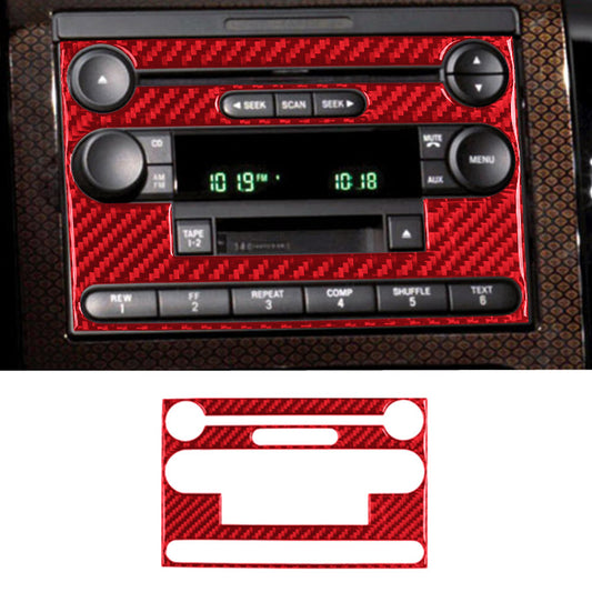 Red Carbon Fiber Transmission Surround Trim Cover For Sonic 2012-2016 v