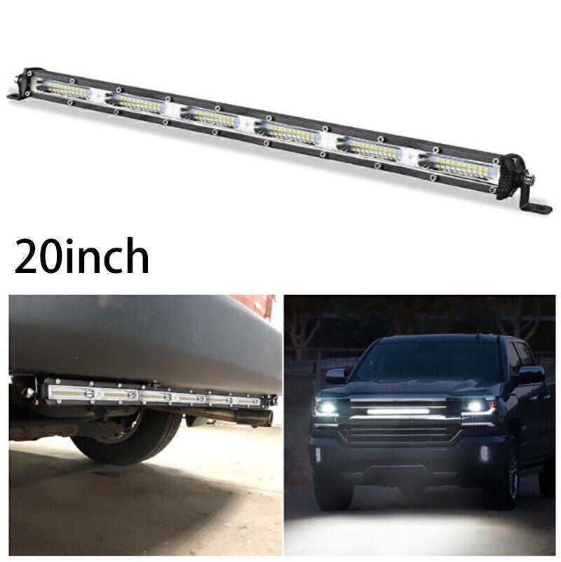 20inch 180W LED Light Bar Single Row Wide Flood Work Lamp Truck SUV ATV 4WD 22