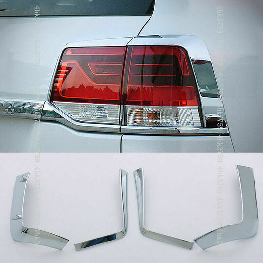 for Toyota for Land Cruiser 2016-2021 Chrome Line Rear Tail Light Lamp Cover Trim