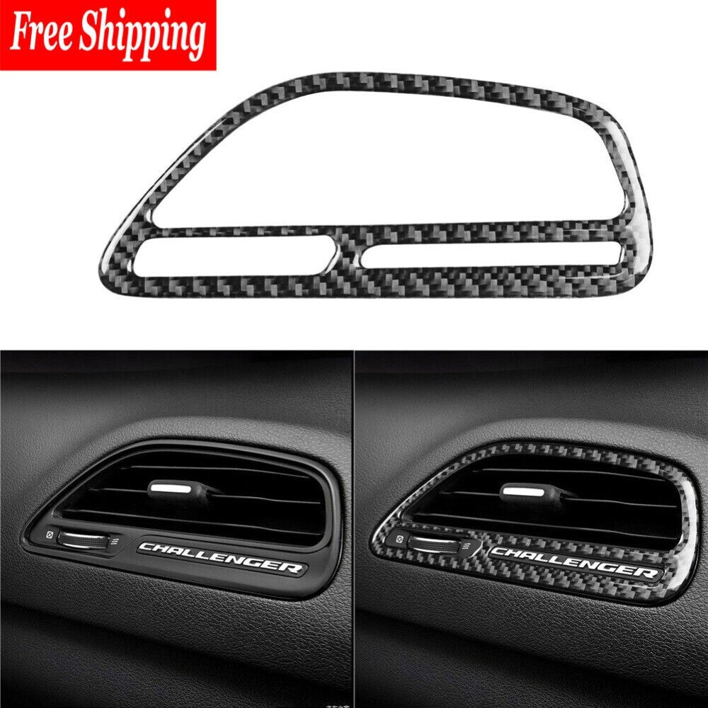 1x for Dodge for Challenger 15-2020 Dashboard Right Air Vent Trim Cover Carbon Fiber n