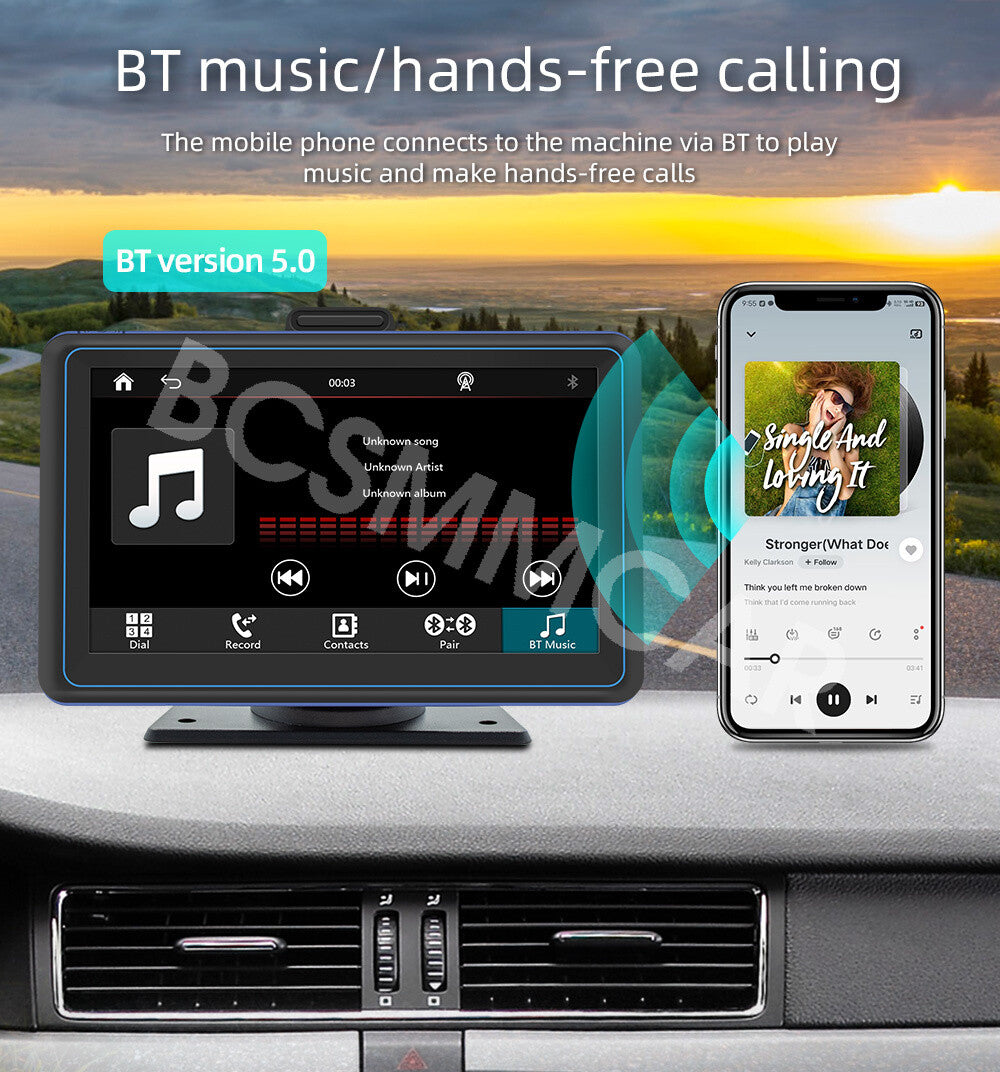 Touch Screen Head Unit For Apple CarPaly Stereo Radio Multimedia Player Portable