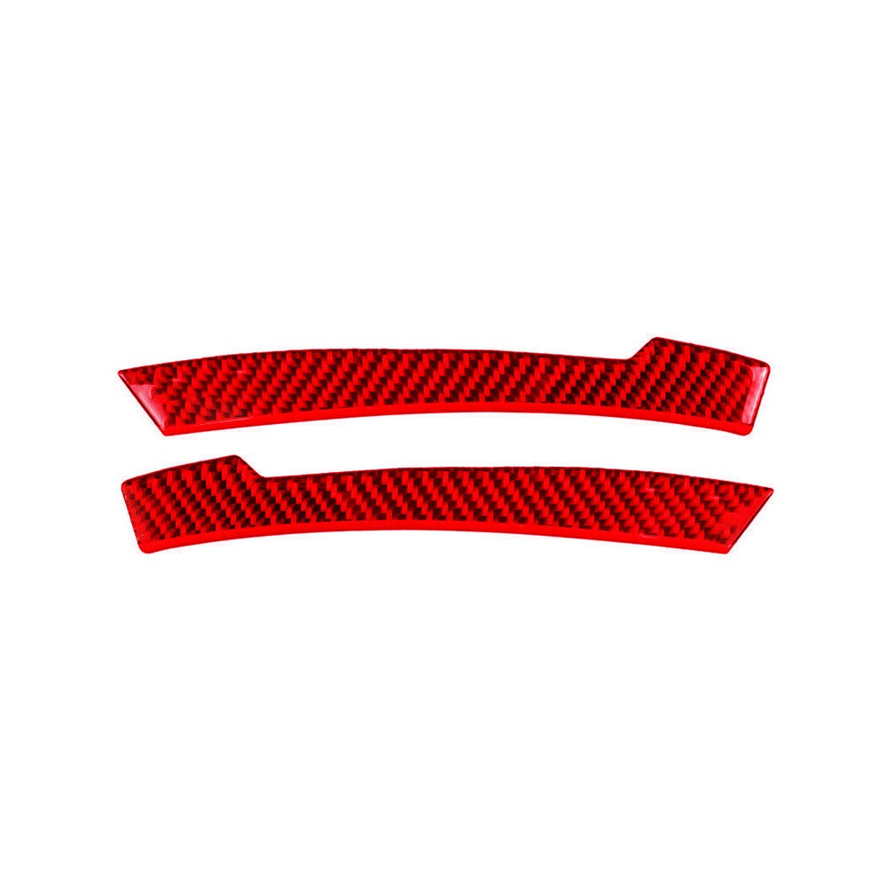 Red Carbon Fiber Rear Taillights eyebrows Cover Trim For Rogue 2014-2016 v