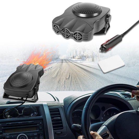 12V 150WPortable Electric Car Heater Heating Fan Defogger Defroster Demister Blk