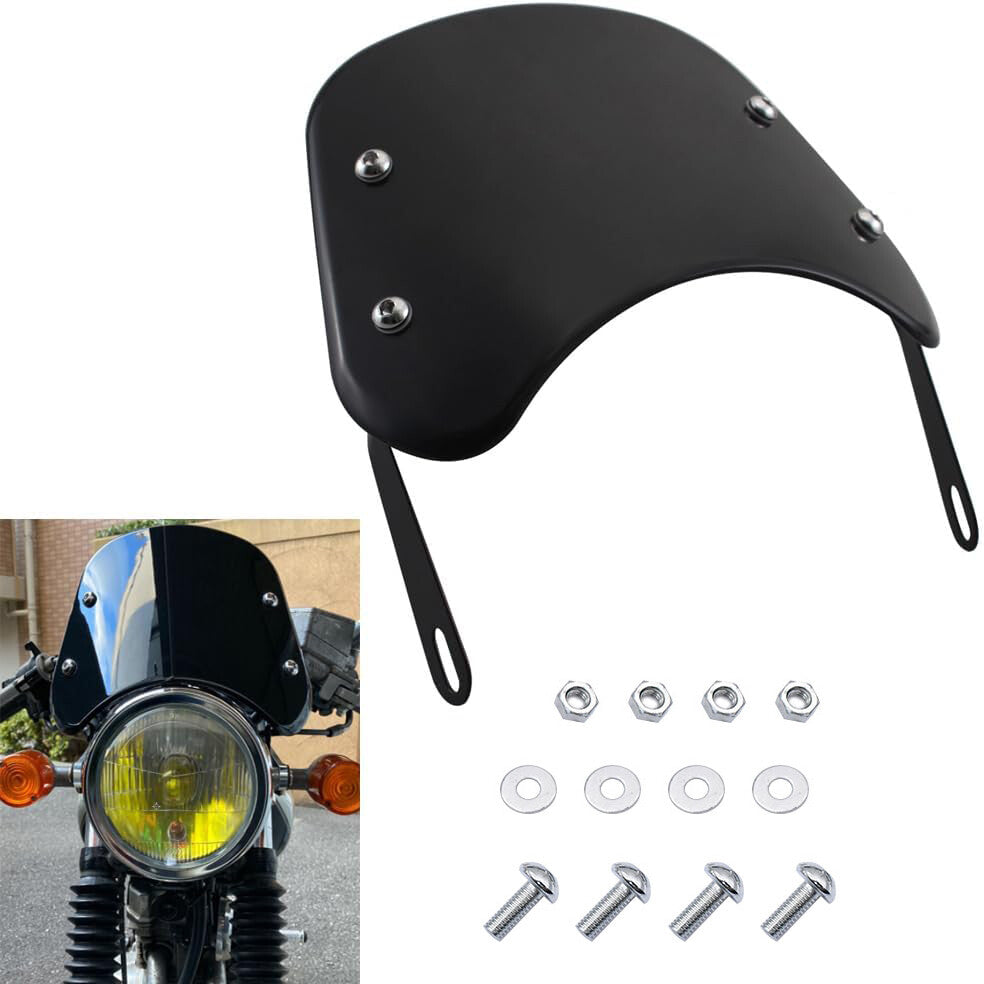 Suitable for Harley Sportster 883 5-7'' headlights, windshield deflectors, black - n