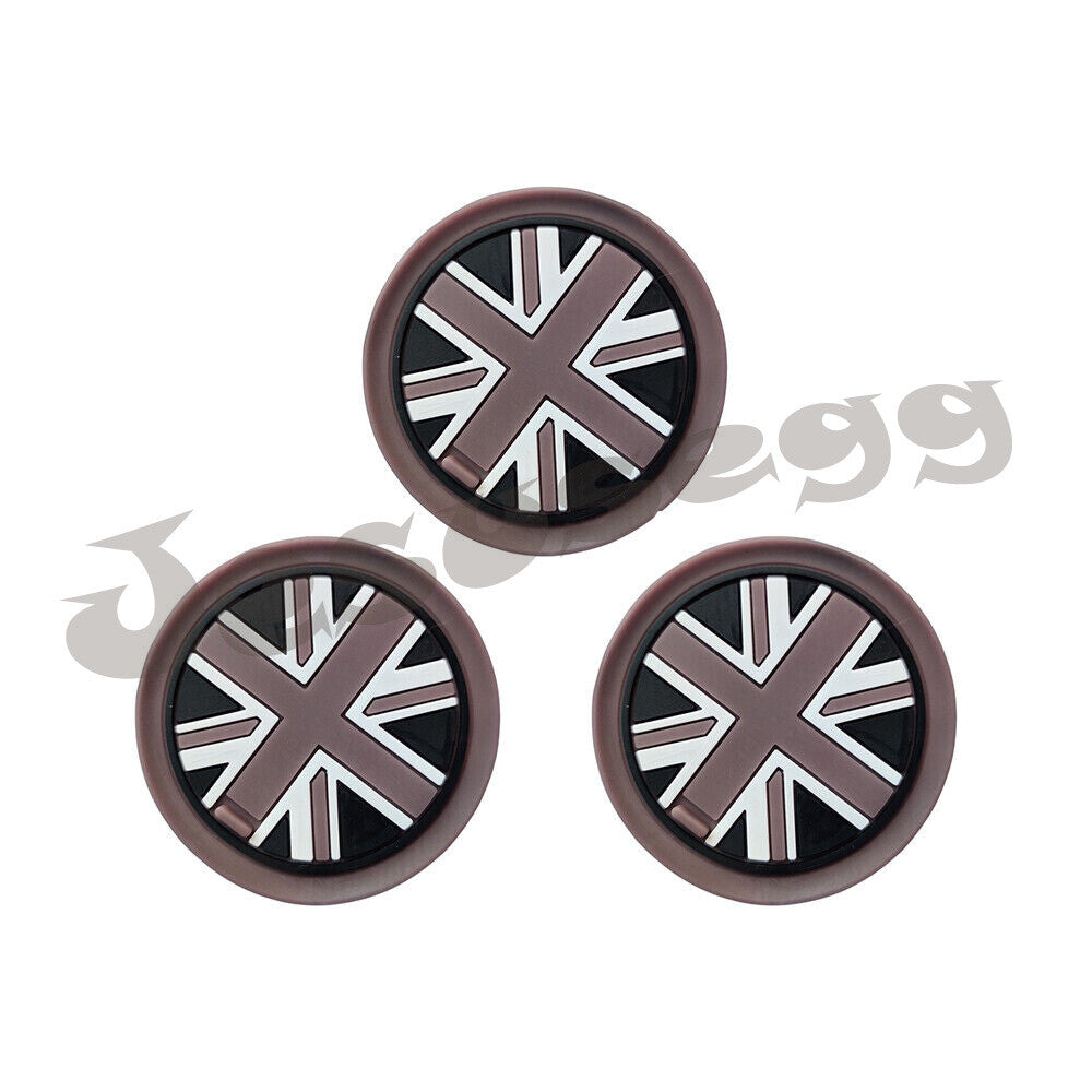 3Pcs Union Jack Anti-Slip Cup Pad Mat Kit for Mini Cooper JCW R55 R56 R57 R58 Q