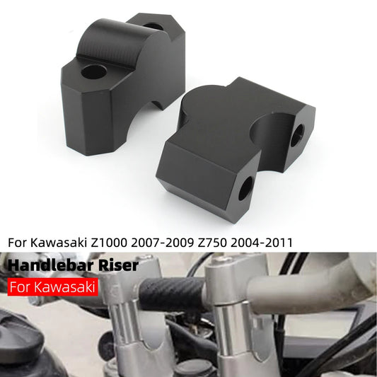 Handlebar Mount Riser Clamp Extender for KAWASAKI Z1000 2007-2009 Z750 2004-2011