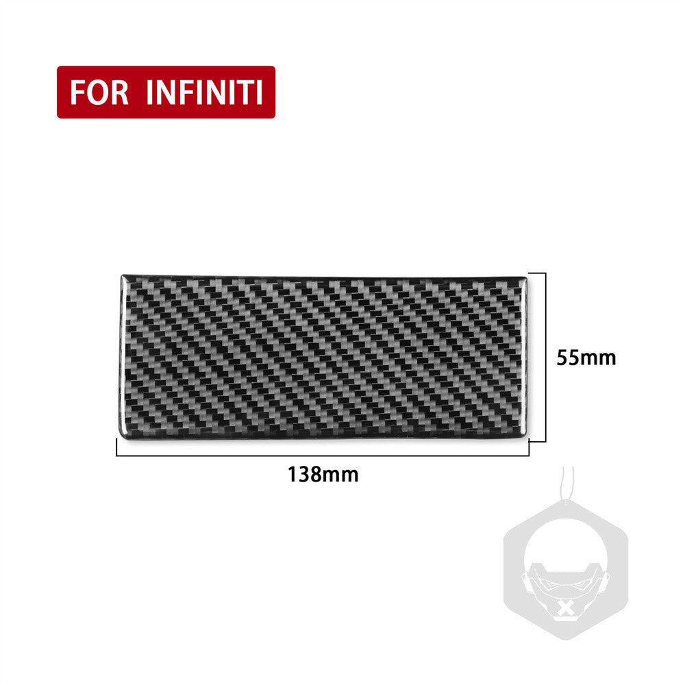 Carbon Fiber Interior Rear Ashtray Panel Trim Cover Kit for Infiniti G37 2007-09