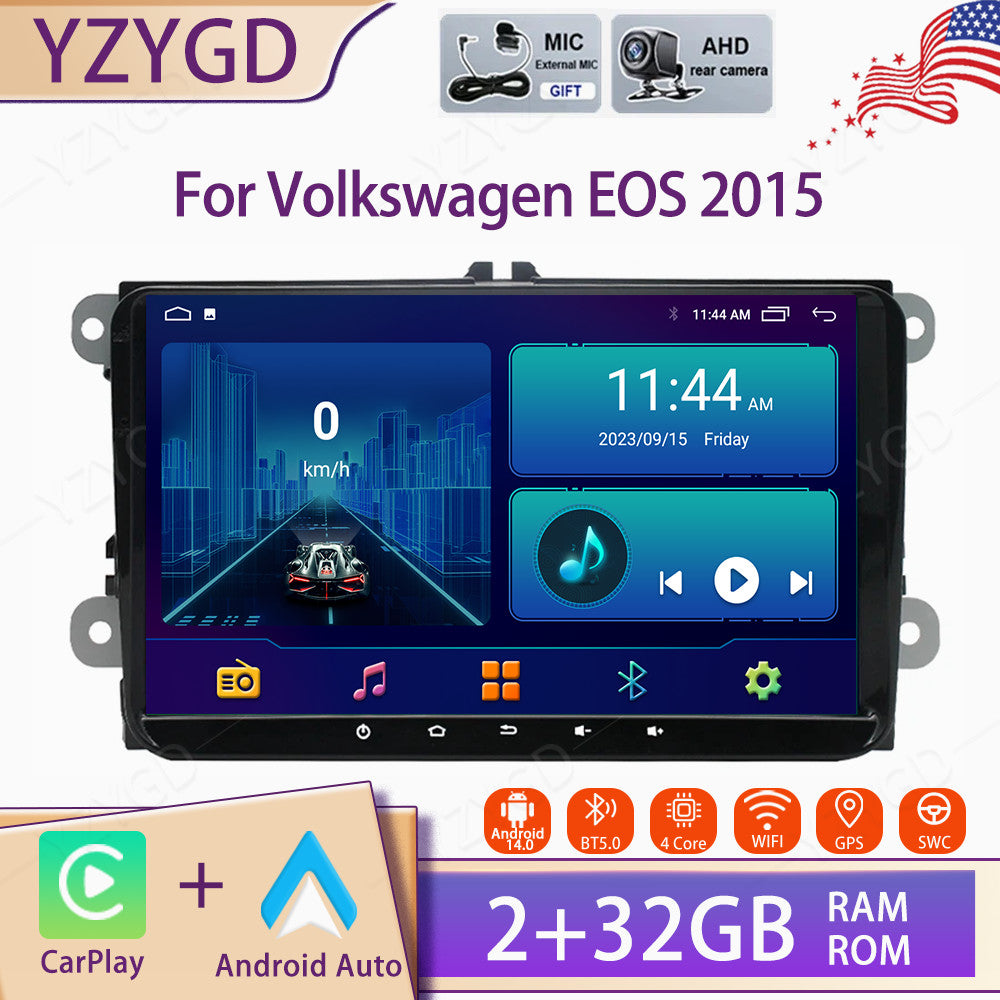 for Volkswagen EOS 2015 Android Auto Carplay Car Stereo Radio Screen GPS Navi BT