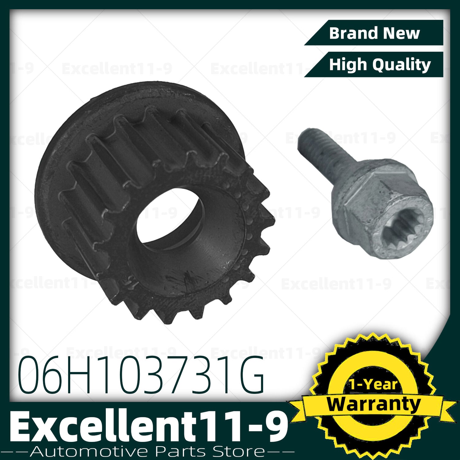 Water pump pulley with bolts #06H103731F and #WHT001163B, suitable for Audi A7, for A8 , and for Passat . n