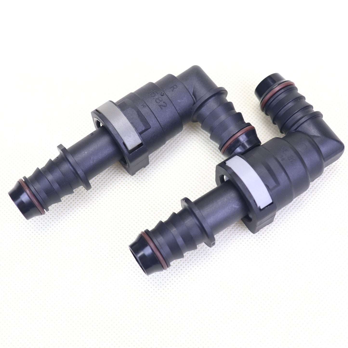 2Set 15.82mm ID14 L+R Car Fuel Line Hose Pipe Quick Release Plastic Connector