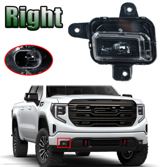 Right Side LED Front Bumper Fog Light Fog Lamp 1Pc for Gmc for Sierra 1500 2022-2024 v