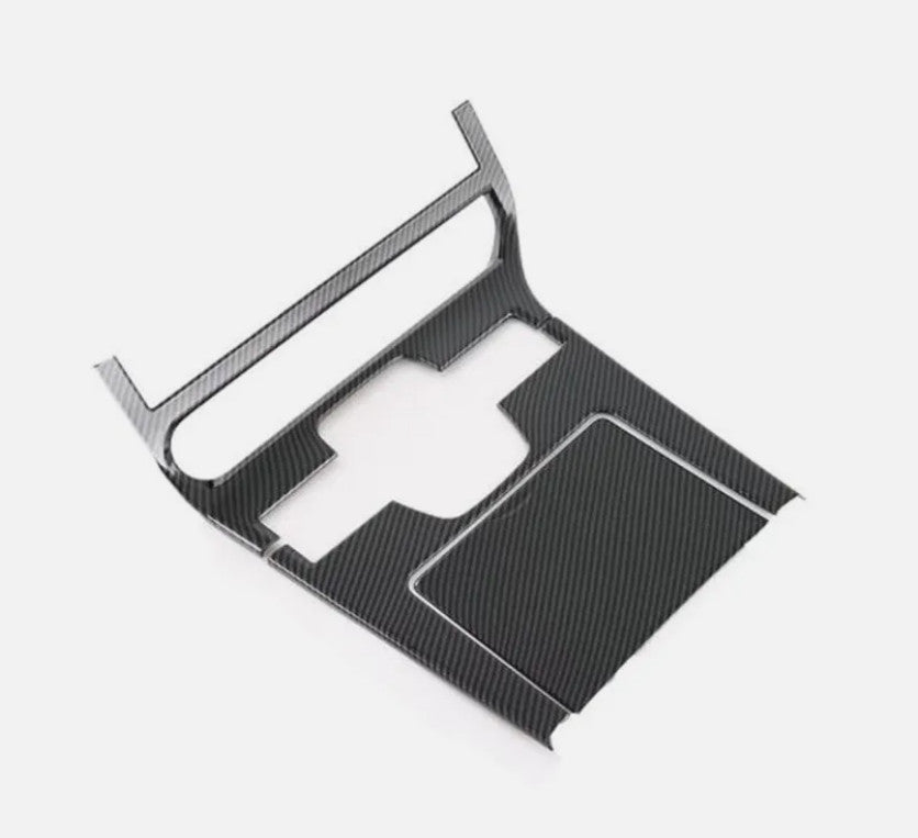 Carbon Fiber Style Inner Gear Shift Panel Cover Trim for Toyota bZ4X 2022 2023