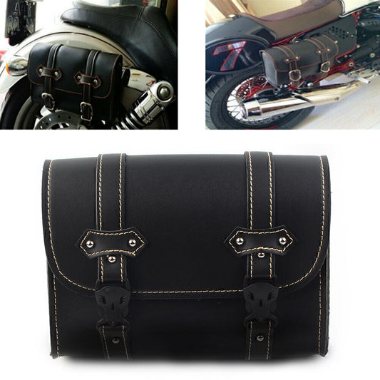 Motorcycle Universal Tool Bag PU Leather Side Storage Saddle Bag Luggage Pouch Q