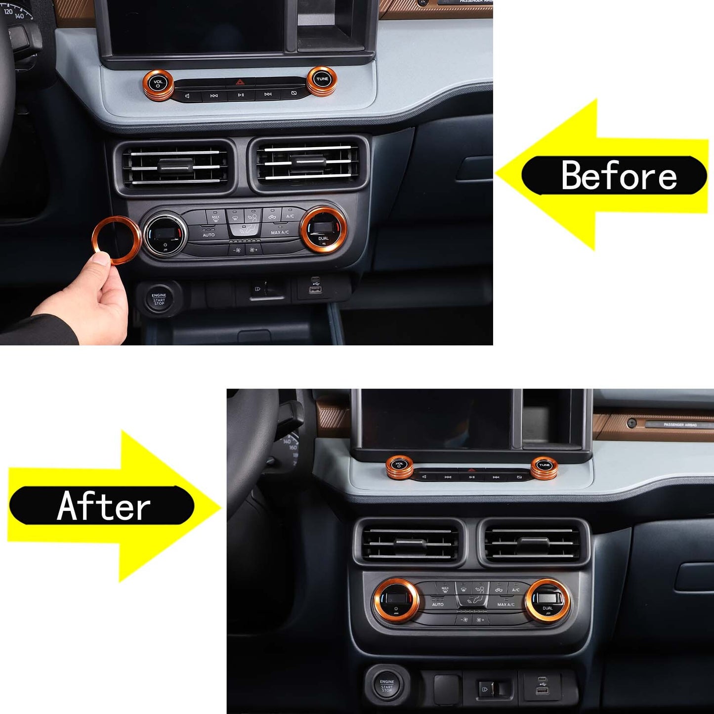 Oak patterned interior door panel decorative cover suitable for tundra redwood 2022-2023 in the United States- v