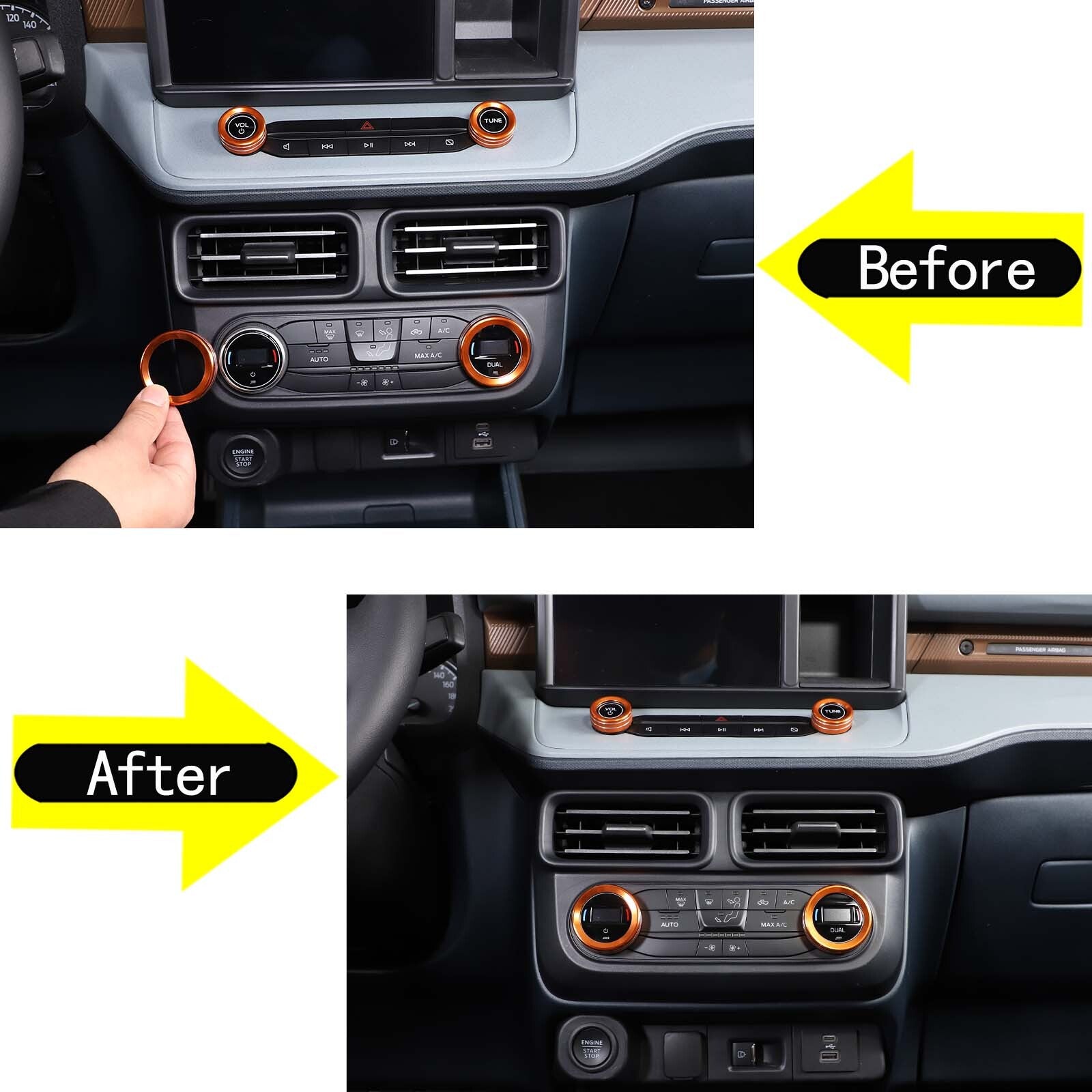 Oak patterned interior door panel decorative cover suitable for tundra redwood 2022-2023 in the United States- v