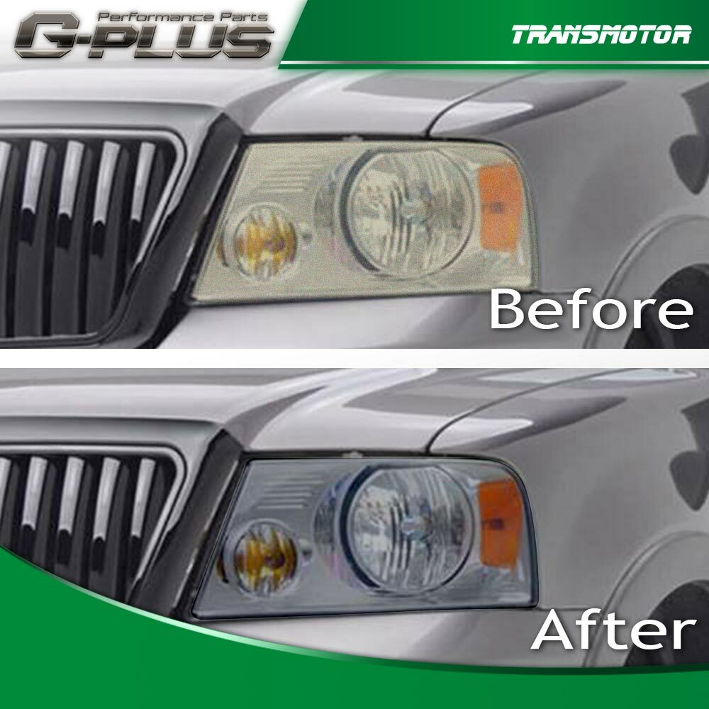 Fits 2004 - 2008 F150 for Lincoln Mark LT Smoke Headlight Headlamp Replacement Lens - v