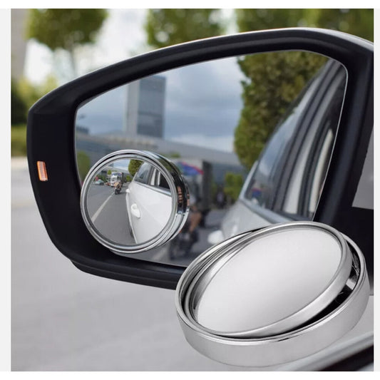 2x Blind Spot Mirrors Adjustable Round HD Glass Convex Side Car Rear View Mirror