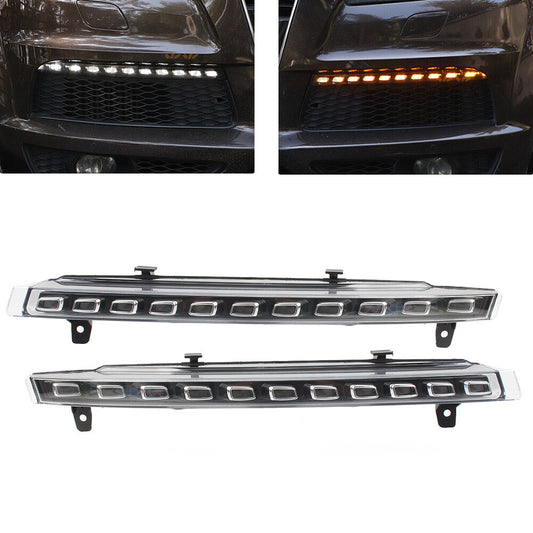 Fit for Audi Q7 2010-15 LED DRL Dynamic Daytime Running Light Turn Signal Lamp US