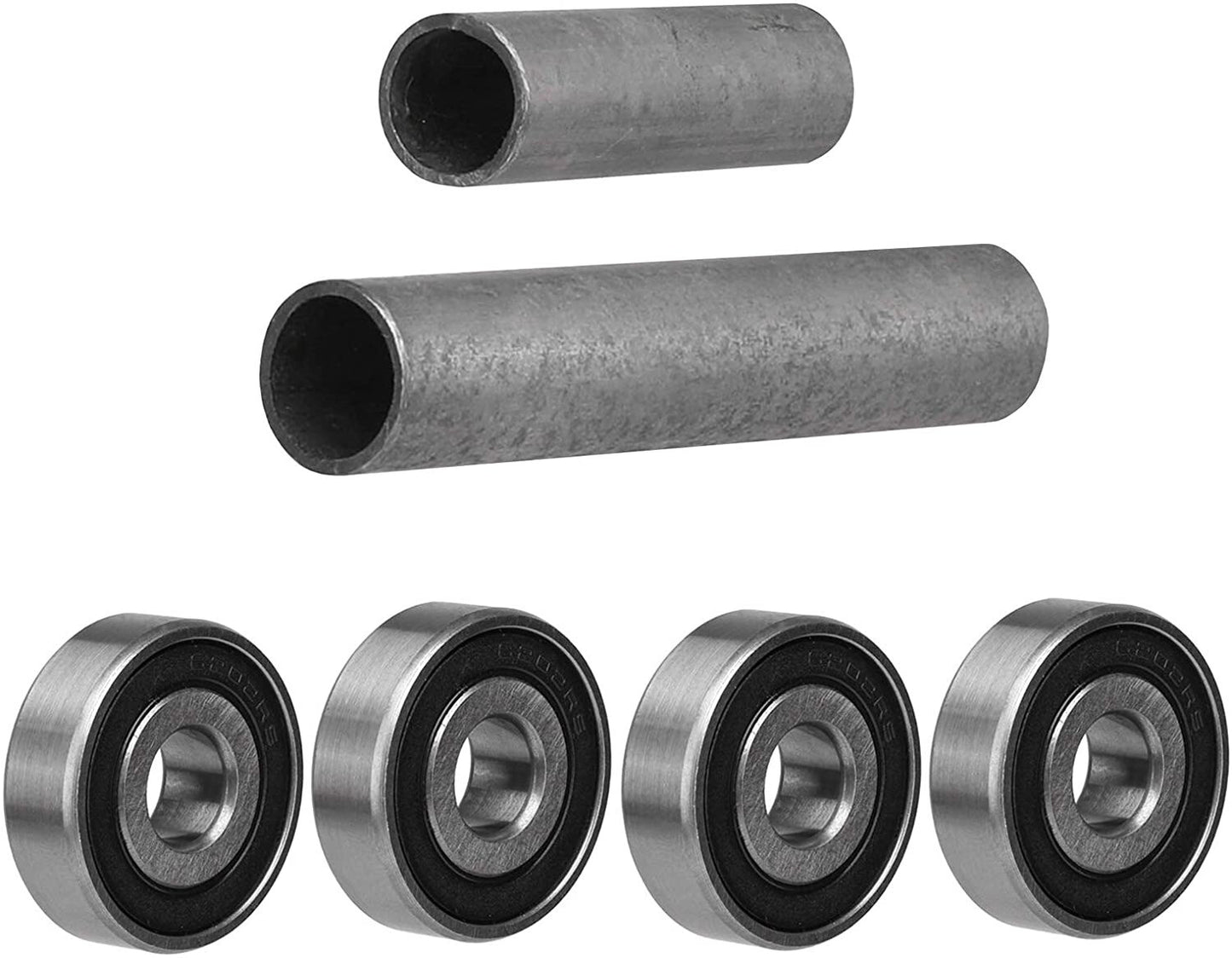 2-Piece Spacing + 4-Piece 6202 RS Bearings for 15mm to 12mm Axles Pit Pro Bikes