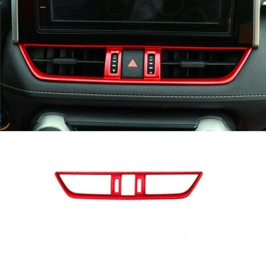 for Toyota RAV4 19-2024 Red Inner Dashboard Middle Air Outlet Vent Cover Trim 1X