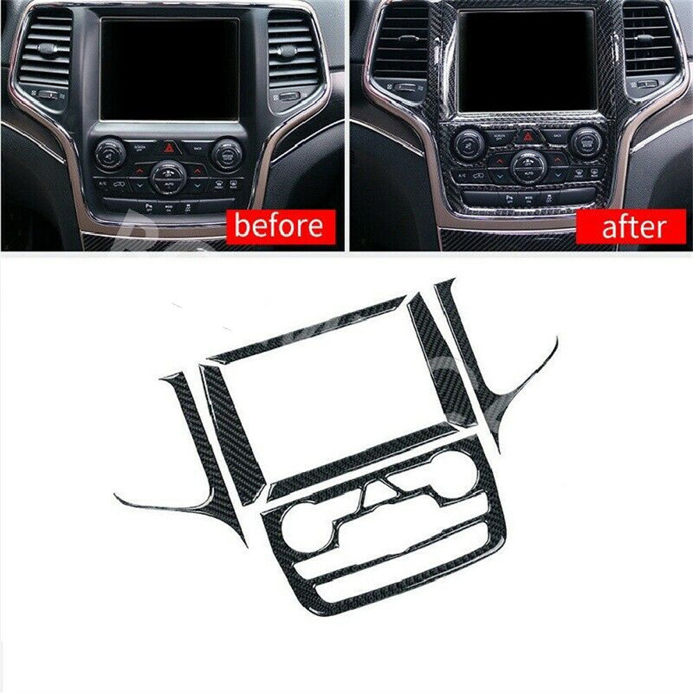 Central Navigation GPS Panel Trim Cover Fit for Jeep Grand Cherokee 2014-2018