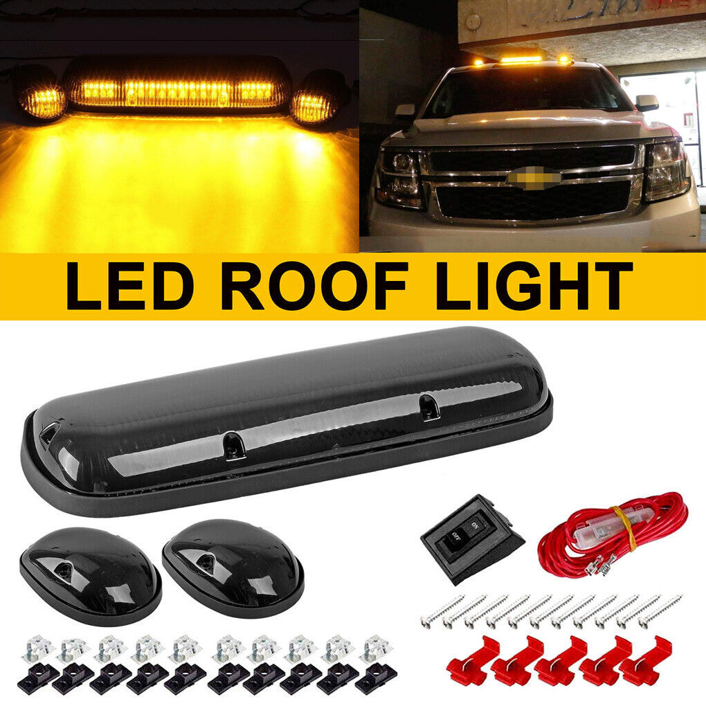 3-pack smoke lights for 02-07 Silverado 1500 2500HD cab LED roof marker lights - n