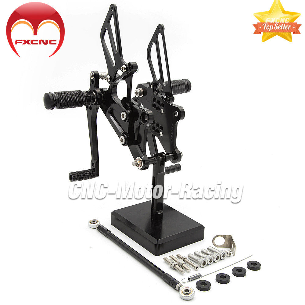 CNC geared feet and footrest kit for Honda VFR400 NC30 RVF400 NC35, aluminum GP
