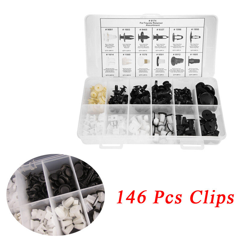 146¡Á Door Fender Hood Bumper Side Skirt Clip Body Retainer Assortment Part v