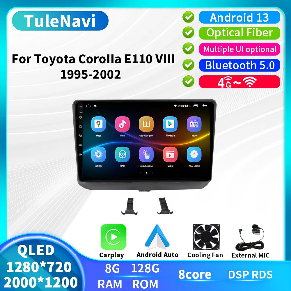 for Toyota for Corolla E110 95-02 GPS Multimedia Navigation Car Radio Screen Android