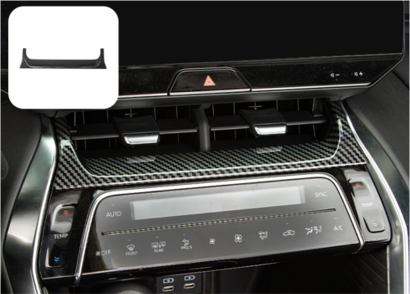 for Toyota Venza 2021-2023 Kit Dashboard Air Vent Cover Trim Carbon Fiber ABS 5X