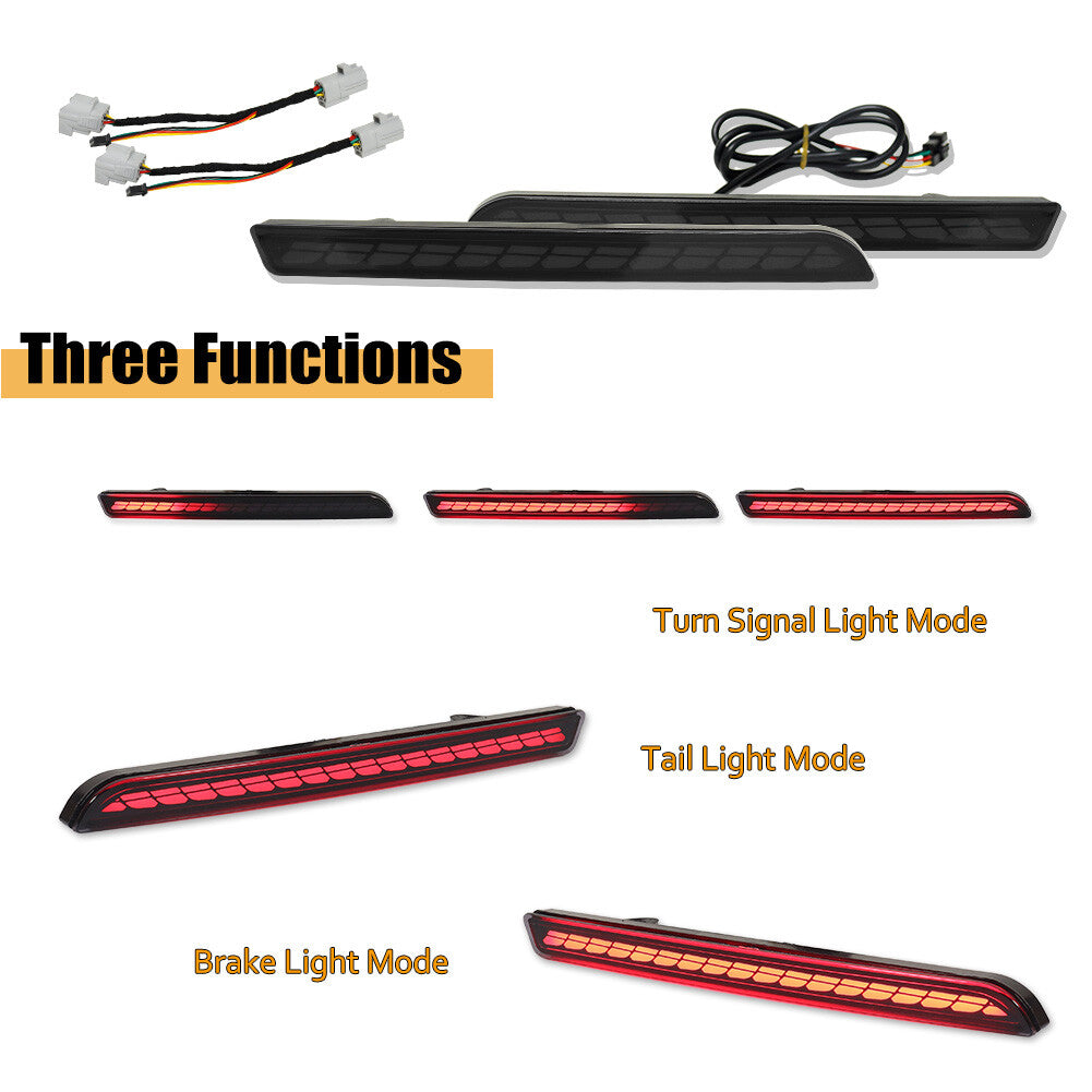 Suitable for Sienna 2021-2023 sequential reflector LED brake signal lights fog lights- v