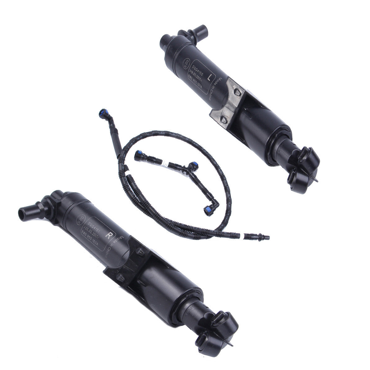L& R Headlight Washer Sprayer Nozzle&Hose Kit for AUDI for A4 S4 #8W0955101/102A # Q