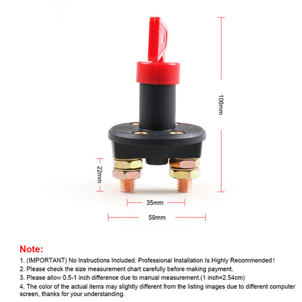 300A Battery Isolator Disconnect Cut Off Kill Switch Auto Car Truck Boat Q