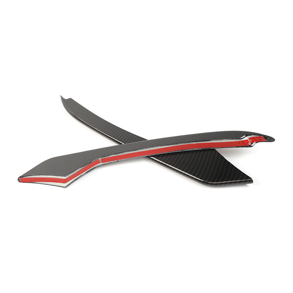 Carbon Fiber Front Fog Light Lamp Eyebrow Cover Trim Fit for Ford for Mustang 2015 16 17
