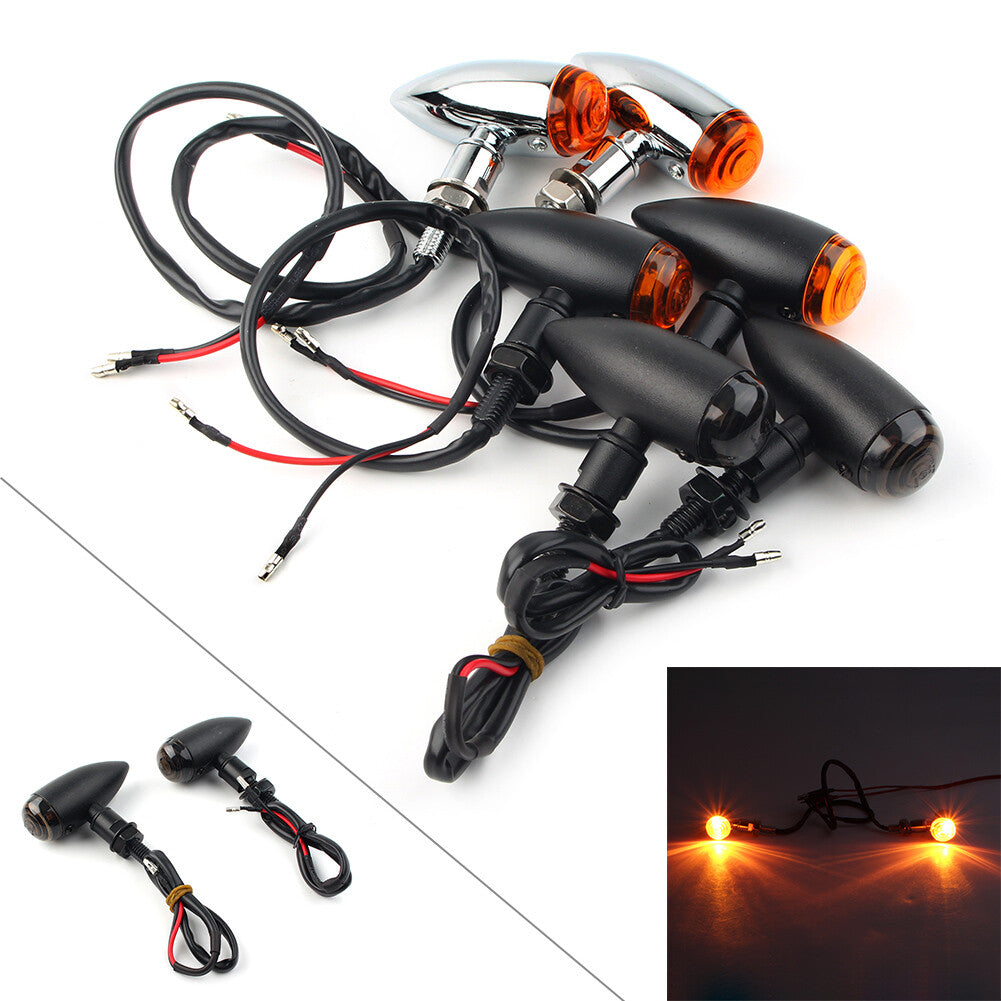3-color LED for Mini Motorcycle Turn Signal Lights Cruiser Chopper Custom
