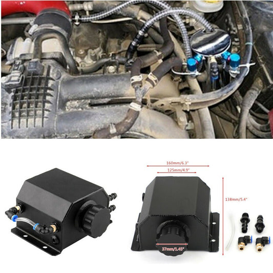 1Aluminum Radiator Fluid Coolant Overflow Bottle Reservoir Recovery Water Tank n