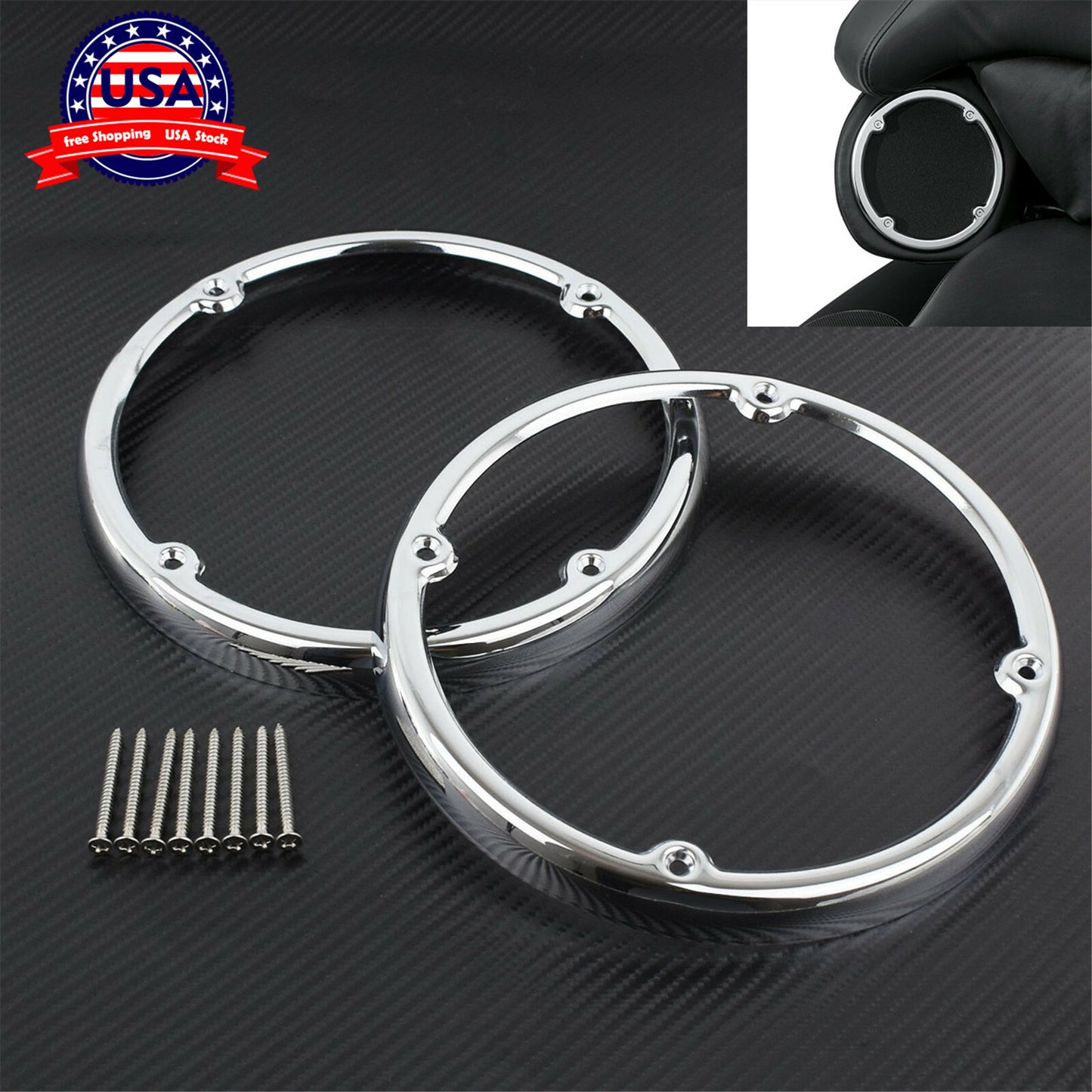 Tour Pak Speaker Trim Fit for Harley Electra Glide Ultra Limited Tri Glide 14-21