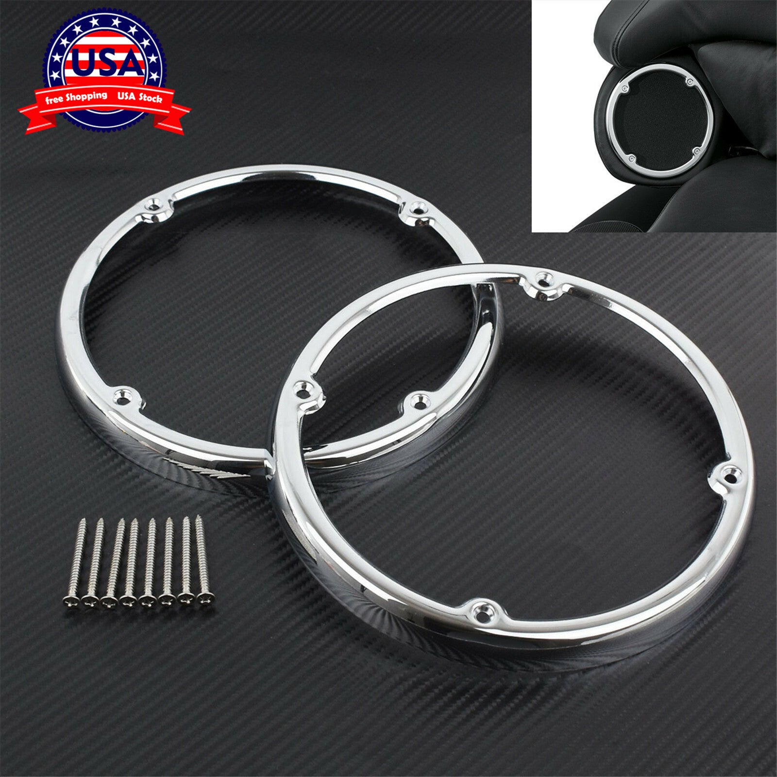 Tour Pak Speaker Trim Fit for Harley Electra Glide Ultra Limited Tri Glide 14-21