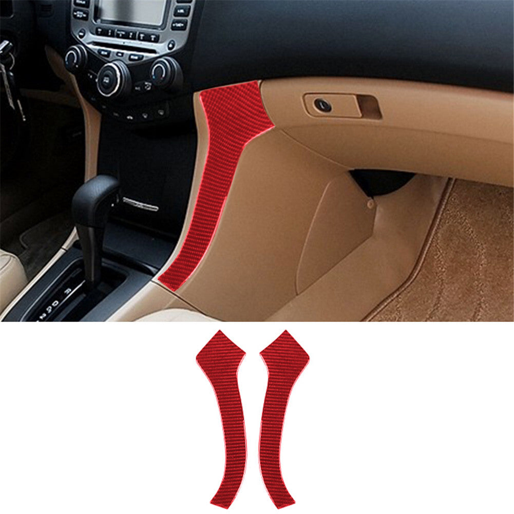 5Pcs Carbon Fiber Climate Control Console Cover Trim For Fiesta 2011-2015 v