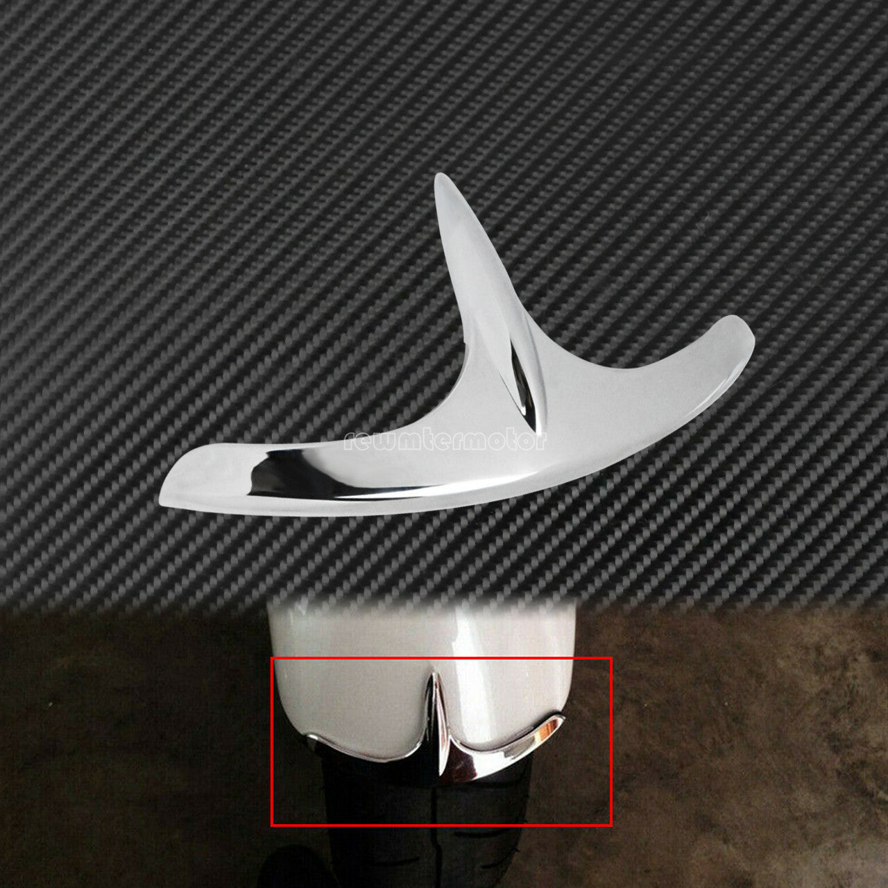 ABS Front Fender Tip Fairing Trim Fit For Goldwing GL1800 Audio 2001-2010 2011 Q