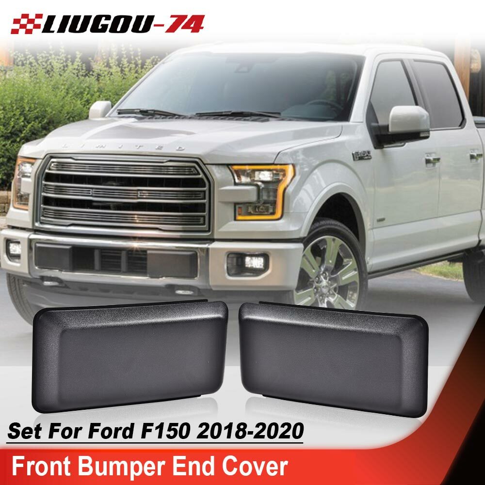 Suitable  for ford  F150 2018 - 2020 Front Bumper Protector Insert Pad End Cap Trim Q