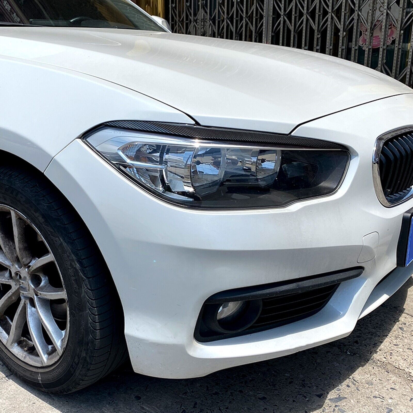 2. Headlight eyebrow trim covers suitable for 15-18 F20, F21, 1 , 118i, and 120i. n
