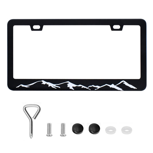 for Subaru Accessories Mountains Raised Car License Plate Frame Rustproof Cover