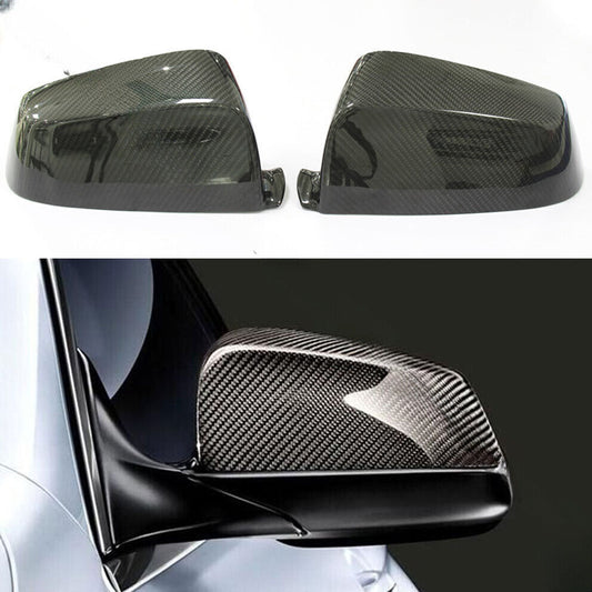 for BMW E60 F10 F12 F13 F01 F02 F11 F07 Real Carbon Fiber Side Mirror Cover Add Q