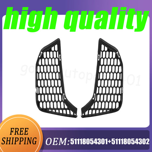 2-piece front grille fog light cover for BMW M3 M4 F80 F80N F82 F83 LCI 12-18