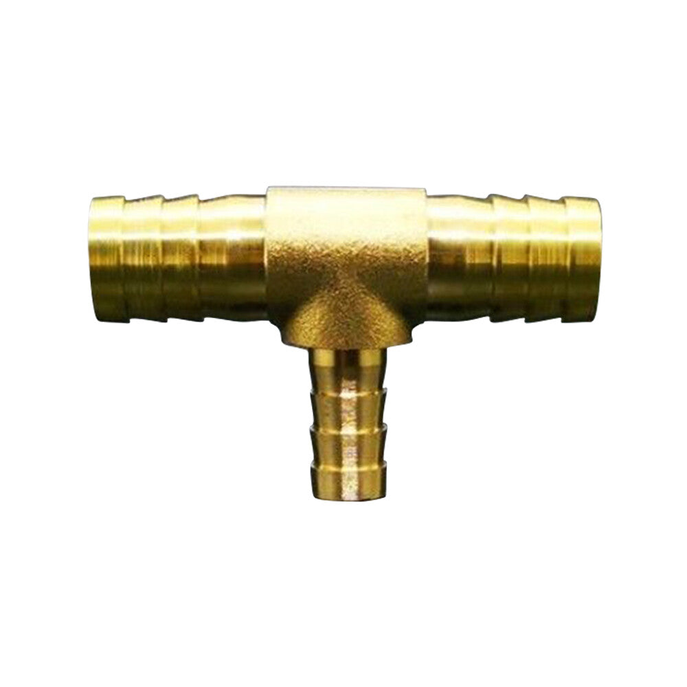 1xTee 3-Way Hose Barb Brass Fitting Fuel Connector 5/8 3/8 5/8 16mm-10mm-16mm Q
